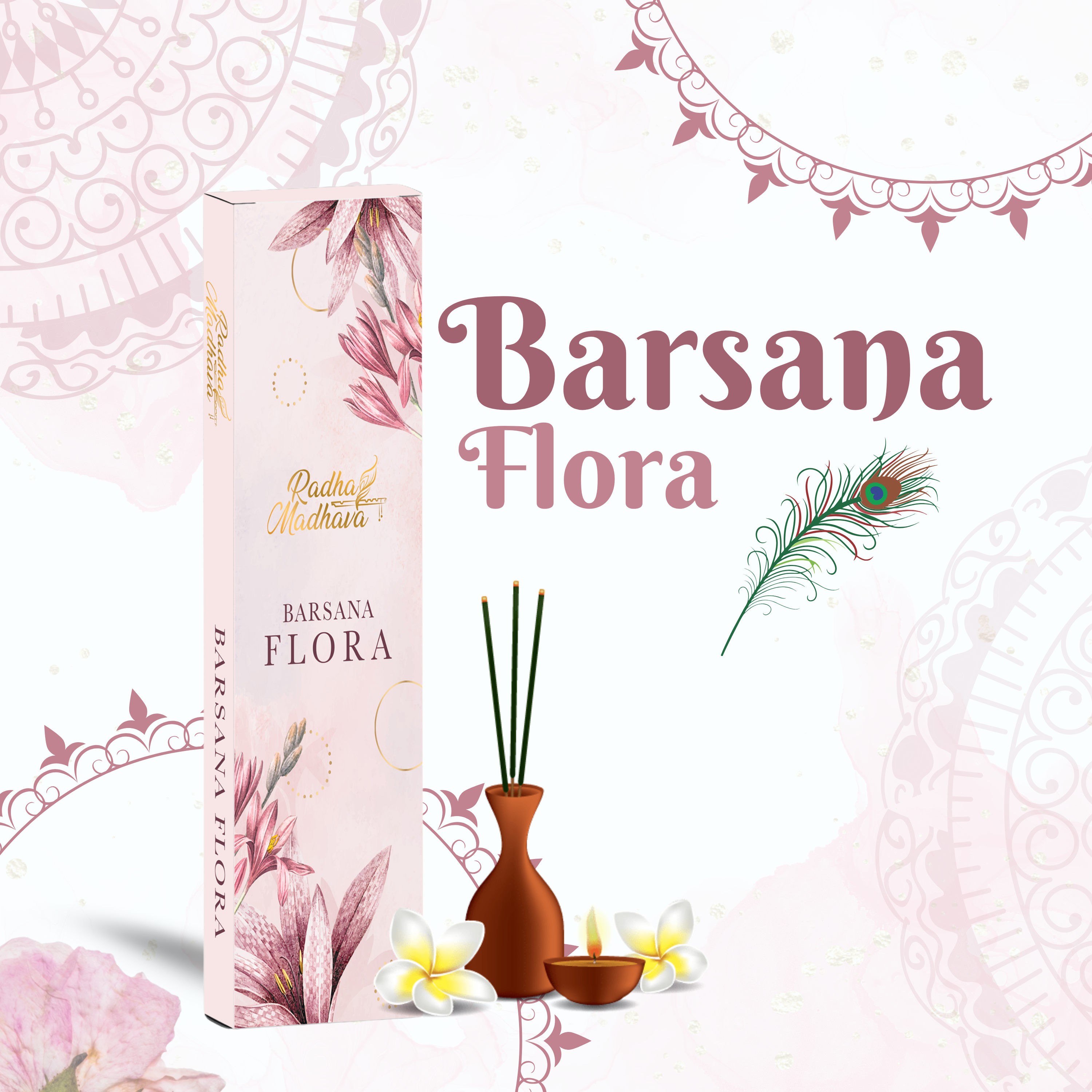 Barsana Flower Premium Agarabatti – Long Lasting Spiritual Fragrance