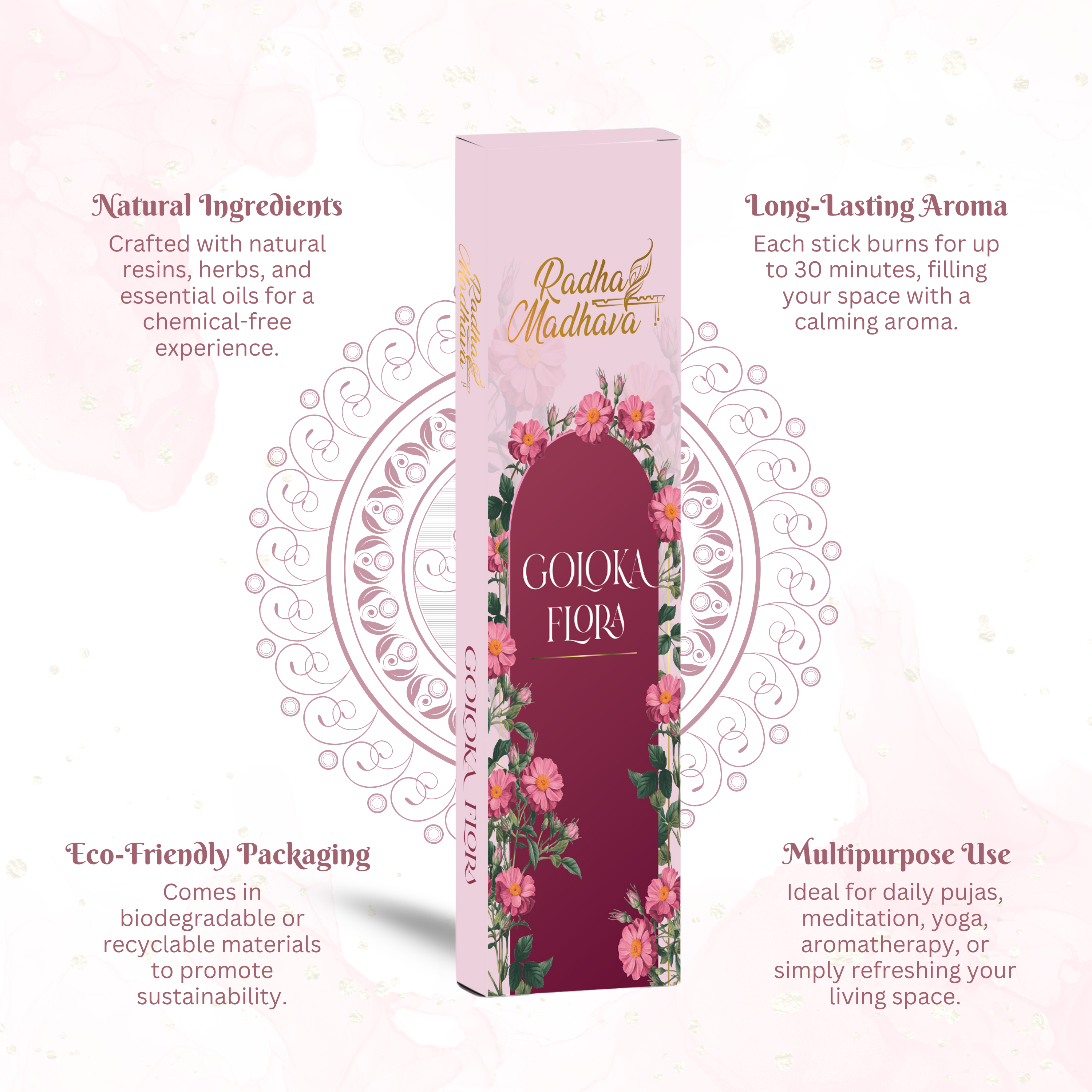 English Srimad Bhagavatam Canto 1 Combo Pack with Goloka Flora Agarabatti – Spiritual Reading & Divine Fragrance Set