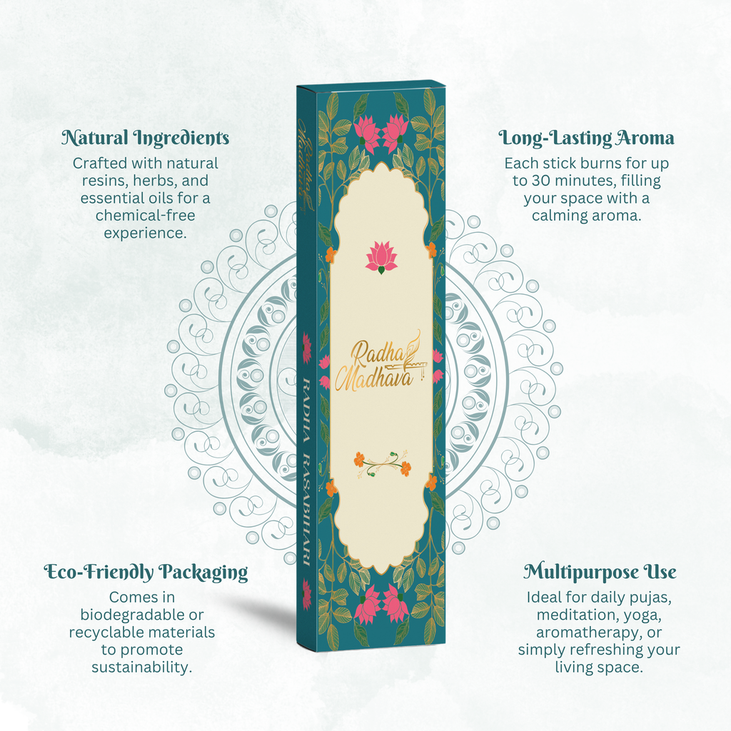 English Srimad Bhagavatam Canto 1 Combo Pack with Radha Madhav Agarabatti – Spiritual Reading & Divine Fragrance Set